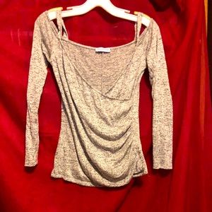 Long sleeve off the shoulder top.